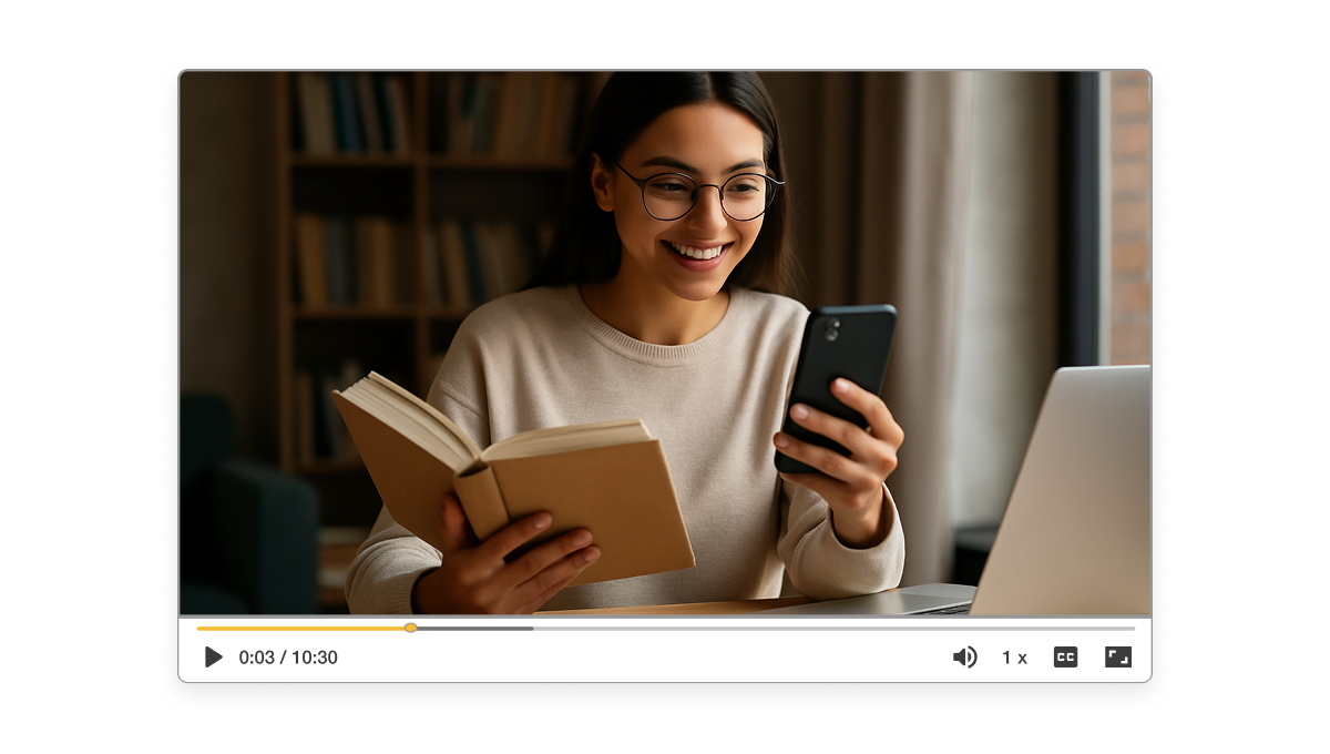 Turn PDF eBooks into reels for social media using AI with Visla video editor